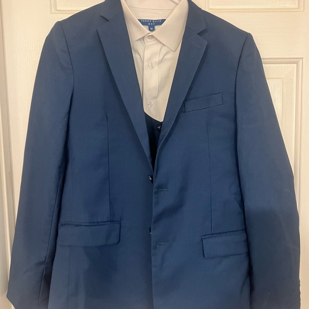 Perry Ellis Navy Blue Suit Set - Picture 11 of 16